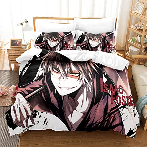 acsefire Anime Angels of Death Bedrucktes Bettwäscheset Bettbezug Isaac Foster Weicher Bettbezug & Kissenbezüge 2-teilige Sets - Single(#6 135cm*200cm) von acsefire