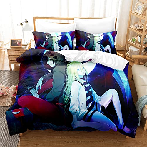 acsefire Anime Angels of Death Bedrucktes Bettwäscheset Bettbezug Isaac Foster Weicher Bettbezug & Kissenbezüge 2-teilige Sets - Single(#9 135cm*200cm) von acsefire