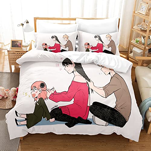 acsefire Anime Spy x Family Bedrucktes Bettwäscheset Bettbezug Anya Forger Weicher Bettbezug & Kissenbezüge 2 teilige Sets - Single(#6 135cm*200cm) von acsefire