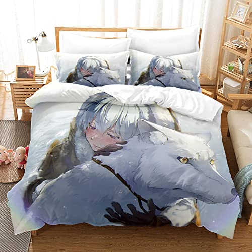 acsefire Anime to Your Eternity Bedrucktes Bettwäscheset Bettbezug Fushi Weicher Bettbezug & Kissenbezüge 2-teilige Sets - Single(#3 135cm*200cm) von acsefire
