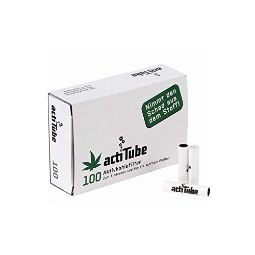 actiTube 100 Aktivkohlefilter 1 x 100 Stück 8 mm Filterrohr in Acti Tube Tune Filtertips Aktivkohle von actiTube