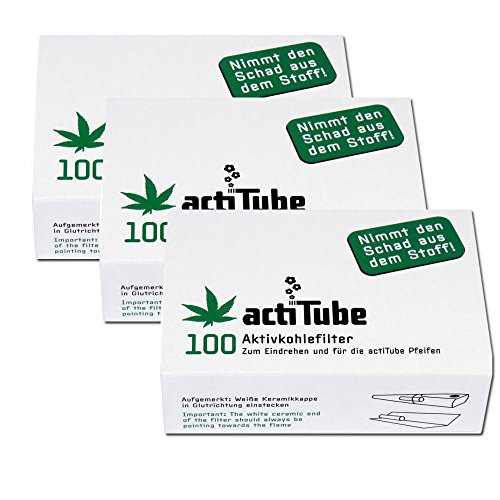 300 actiTube Aktivkohlerfilter (3x100). Mehr Rauchgenuss durch Aktivkohle von actiTube
