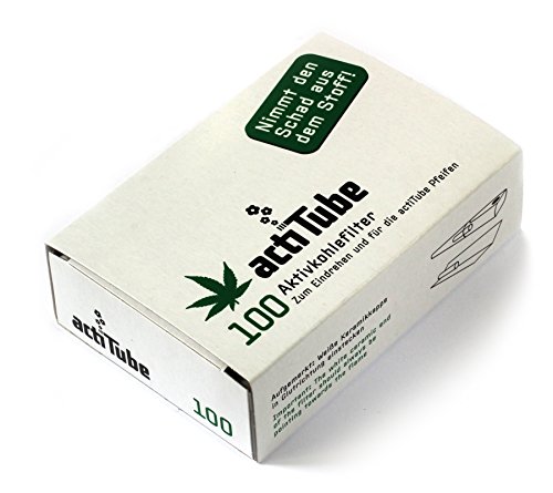 500 ActiTube Aktivkohlefilter 5 x 100er Box Display 9mm Eindrehfilter Pfeife in Acti Tube Tune Filter Tips Filtertips Aktivkohle von actiTube