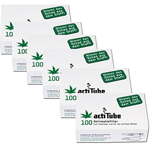 600 actiTube Aktivkohlerfilter (6x100). Mehr Rauchgenuss durch Aktivkohle von Unbekannt
