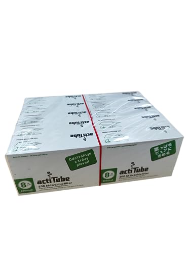 actiTube 19597 Aktivkohlefilter-8mm-10 x 100er Pack = 1000 Stück, Papier, Mittel, Weiß von actiTube