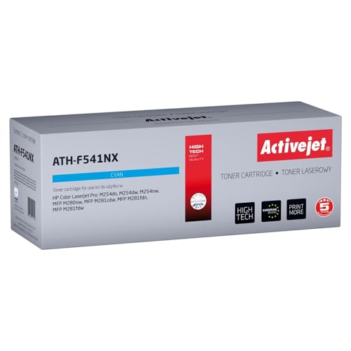 ACTIVEJET ATH-F541NX REEMPLAZO para HP 540 CF541X Supreme 2500 PAG Cyan von activejet