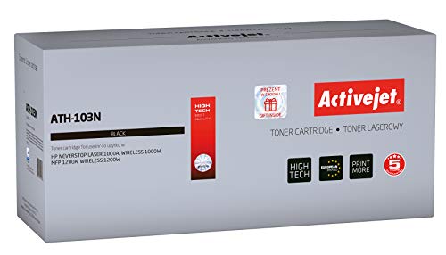 ACTIVEJET Toner Ath-103N Für Hp-Drucker, ersetzt Hp 103A W1103A; Supreme; 2500 Seiten; Schwarz. von activejet