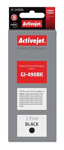 ActiveJet AC-G490Bk Tintenpatrone, 1 Stück, kompatibel mit hohen Ergiebigkeit (XL), Schwarz von activejet