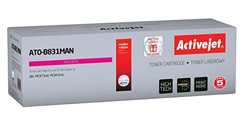 Activejet ATO-B831MN Toner (Replacement for Oki 45862815; Supreme; 10000 Pages; Magenta) von activejet