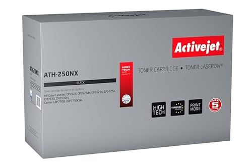 Activejet Ath-250Nx Toner Für Hp, Canon, Ersetzt Hp 504X Ce250X, Canon Crg-723Hb; Supreme; 10500 Seiten; Schwarz. von activejet