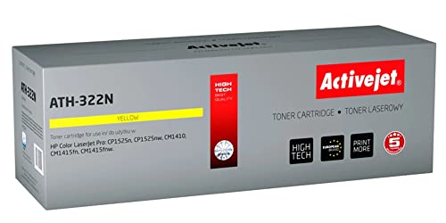 Activejet ATH-322N Toner for HP Printer; HP 128A CE322A Replacement; Supreme; 1300 Pages; Yellow von activejet