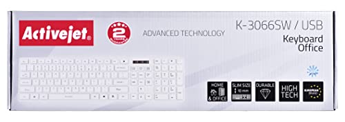 activejet TECLADO (Ingles) USB K-3066SW Blanco von activejet