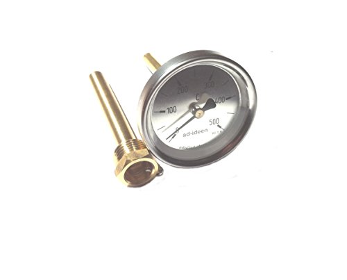ad-ideen 500°C Thermometer Ofenthermometer Holzbackofen 20 cm von ad-ideen