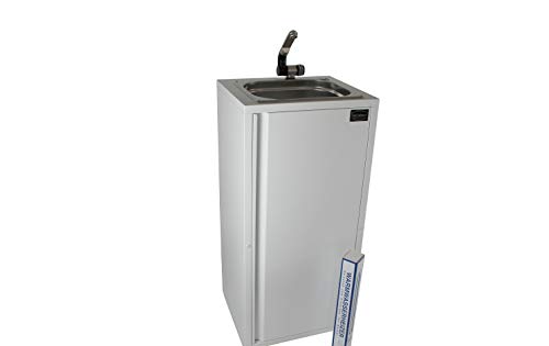 Mobiles Handwaschbecken Waschbecken Verkaufsstand + Heizstab Warmwasser bis ca. 36°C weiß (ad-ideen) von ad-ideen