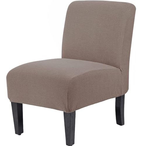 adadvo Akzent Stuhlhussen, Sesselbezug Ohne Armlehne Elastische Stuhlhussen Armlose Armlehnen Stuhl Schonbezüge mit Stretch Sofa überzug Abnehmbar Waschbare(Taupe) von adadvo