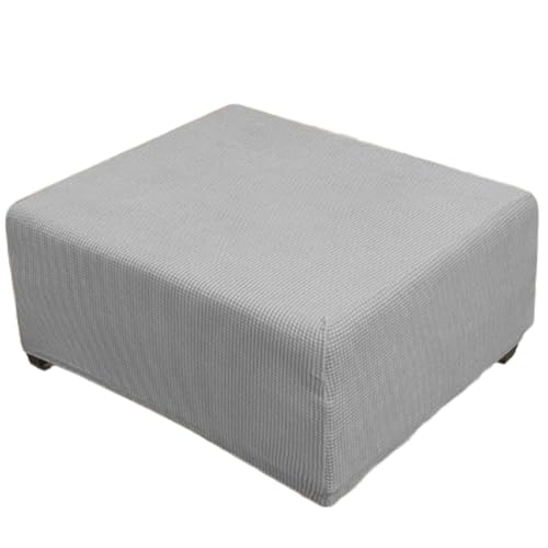 adadvo Hockerbezug Rechteckig Quadratisch Ottoman Cover Schonbezug Hocker für Fußhocker Stretch Ottomane Abdeckung Hocker Protector Hockerabdeckung(B1,100-120cm) von adadvo