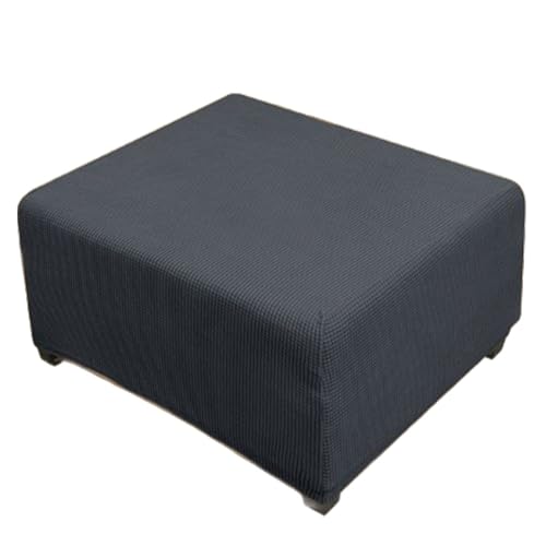 adadvo Hockerbezug Rechteckig Quadratisch Ottoman Cover Schonbezug Hocker für Fußhocker Stretch Ottomane Abdeckung Hocker Protector Hockerabdeckung(B2,66-90cm) von adadvo