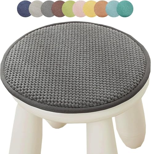 adadvo Sitzkissen Rund, Weiche rutschfeste Sitzauflage, Stuhlkissen für Meisten Stühle, Rund Stuhlhocker, Kissen für Garten, Büro, Schule, Terrasse, Bistro(D7,25cm 10in) von adadvo