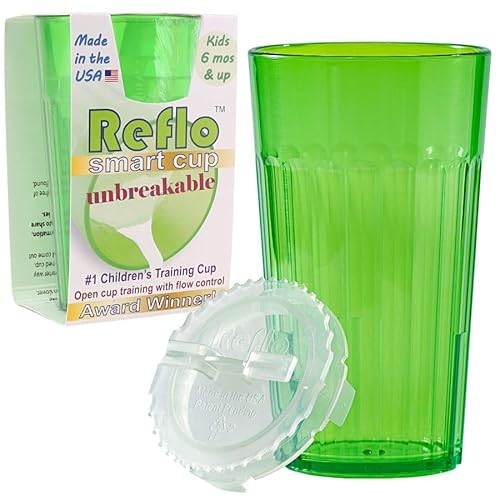 Reflo unzerbrechlicher Trinklernbecher - Schnabeltrainer für Kleinkinder ab 6 Monaten - unzerbrechlicher Trinkbecher für Wasser - Grüner Trinklernbecher mit einem Fassungsvermögen von 170 ml Reflo unzerbrechlicher Trinklernbecher - Schnabeltrainer für Kleinkinder ab 6 Monaten - unzerbrechlicher Trinkbecher für Wasser - Grüner Trinklernbecher mit einem Fassungsvermögen von 170 ml von adam toys