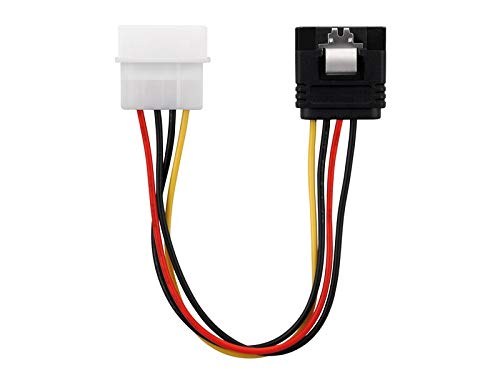 adaptare 34007 15 cm Adapter-Kabel 4-pin Molex auf 15-pin SATA mit Clip schwarz von adaptare