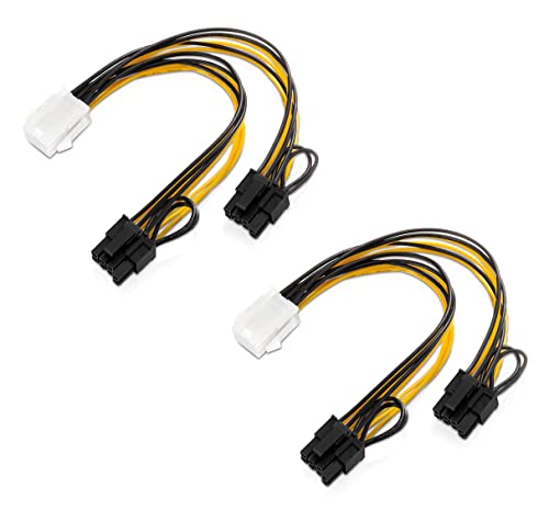 adaptare 36052 Grafikkarten-Stromadapter (PCI-e, 6-polig weiblich auf 2X 6+2-polig Stecker), 2er Set von adaptare