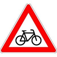 VKZ.138-10 Dreieck 900mm Radfahrer kreuzen(rechts) RAL-Gütezeichen Folie RA2 von ADCO