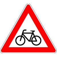 VKZ.138-20 Dreieck 900mm Radfahrer kreuzen(links) RAL-Gütezeichen Folie RA2 von ADCO