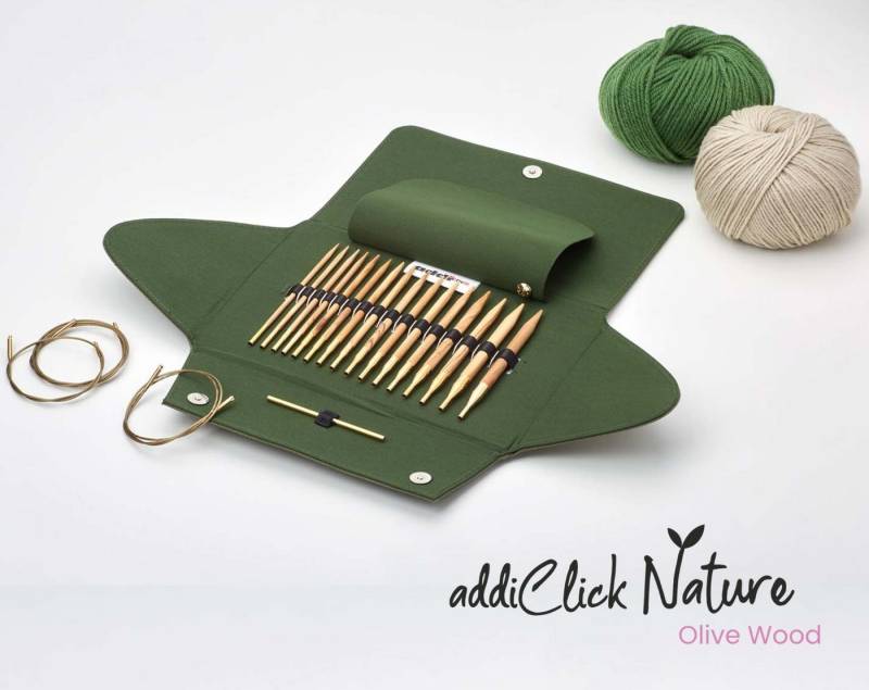 addi Rundstricknadeln addiClick Nature Olivenholz Rundstricknadel-Set 3,5-8 mm, auswechselbare Nadelspitzen mit innovativem addiClick System addi Rundstricknadeln addiClick Nature Olivenholz Rundstricknadel-Set 3,5-8 mm, auswechselbare Nadelspitzen mit innovativem addiClick System von addi