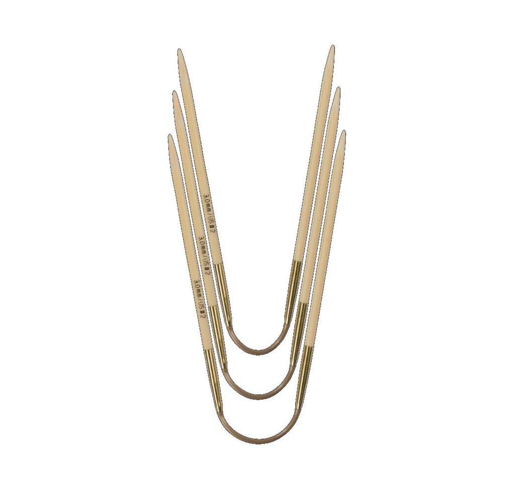 addi Stricknadeln Bambus-Strumpfstricknadeln CraSyTrio BAMBOO, 21 cm von addi