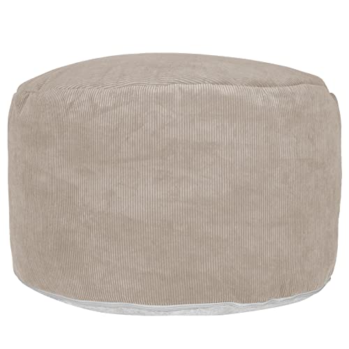 adekor_home Puffa | Sitz | Kord | Hocker | Bequem | Stilvoll | Zum Sitzen | Unter den Füßen | Auf der Terrasse | Im Garten | Im Wohnzimmer | 70x45 cm (Braun), 45202202 von adekor_home