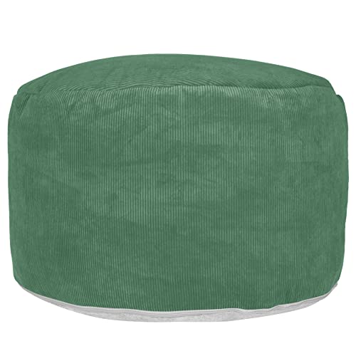 adekor_home Puffa | Sitz | Kord | Hocker | Bequem | Stilvoll | Zum Sitzen | Unter den Füßen | Auf der Terrasse | Im Garten | Im Wohnzimmer | 70x45 cm (Grün) von adekor_home