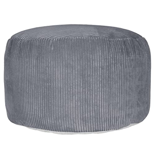 adekor_home Puffa | Sitz | Kord | Hocker | Bequem | Stilvoll | Zum Sitzen | Unter den Füßen | Auf der Terrasse | Im Garten | Im Wohnzimmer | 70x45 cm (Schwarz) von adekor_home