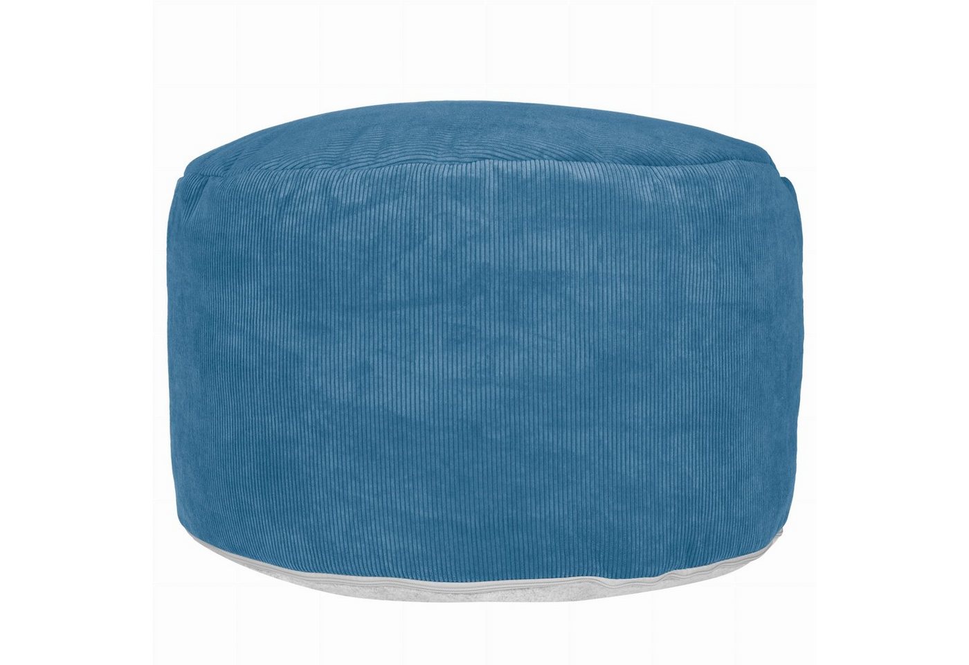 adekorhome Sitzsack Runder Hocker aus Cord 70x45cm Sitzpouf Bodenkissen Fußablage von adekorhome