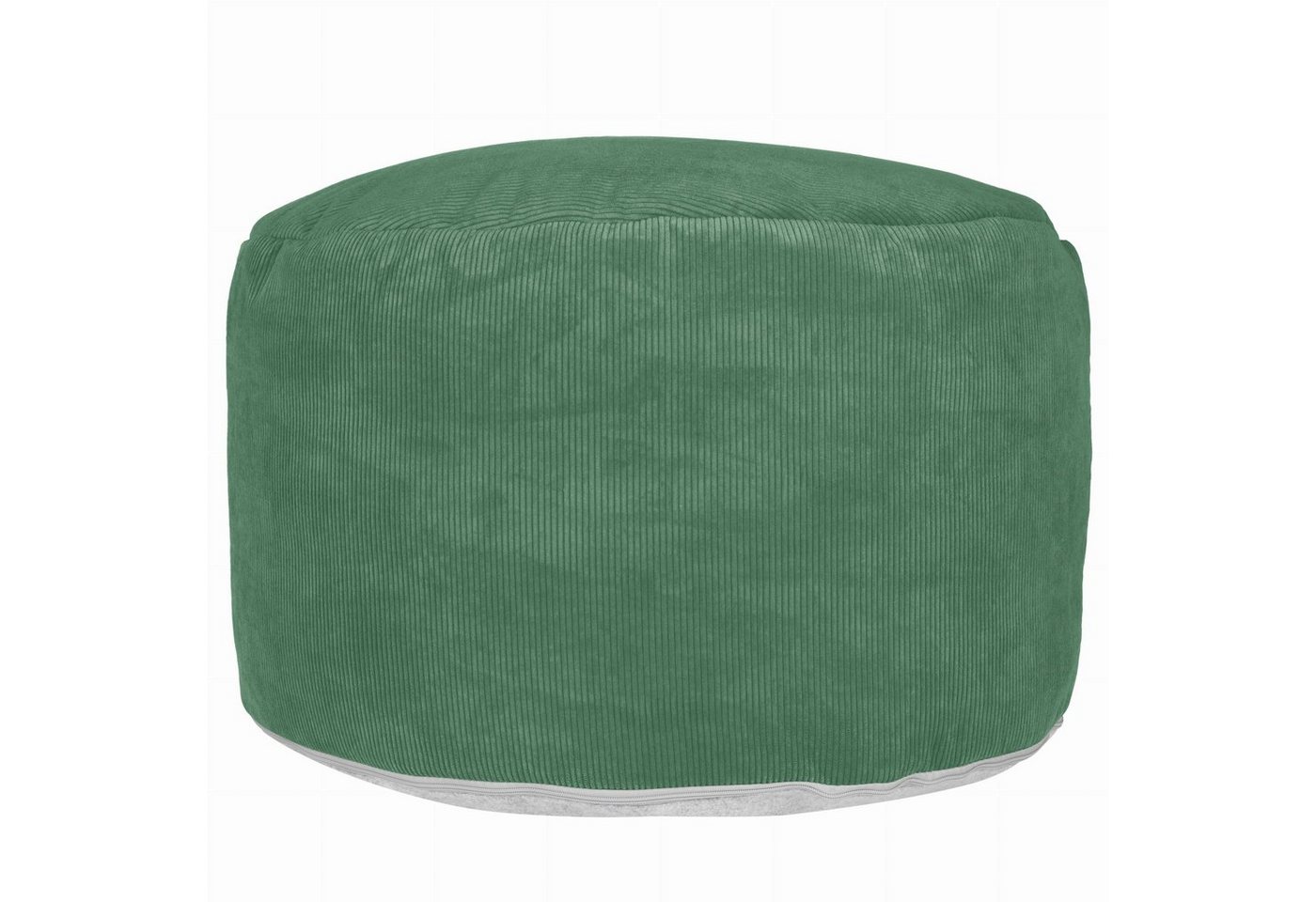 adekorhome Sitzsack Runder Hocker aus Cord 70x45cm Sitzpouf Bodenkissen Fußablage von adekorhome