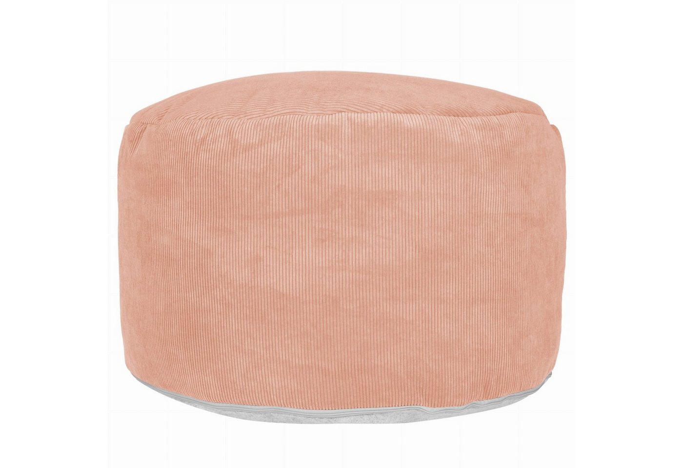 adekorhome Sitzsack Runder Hocker aus Cord 70x45cm Sitzpouf Bodenkissen Fußablage von adekorhome