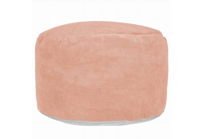 adekorhome Sitzsack Runder Hocker aus Cord 70x45cm Sitzpouf Bodenkissen Fußablage von adekorhome