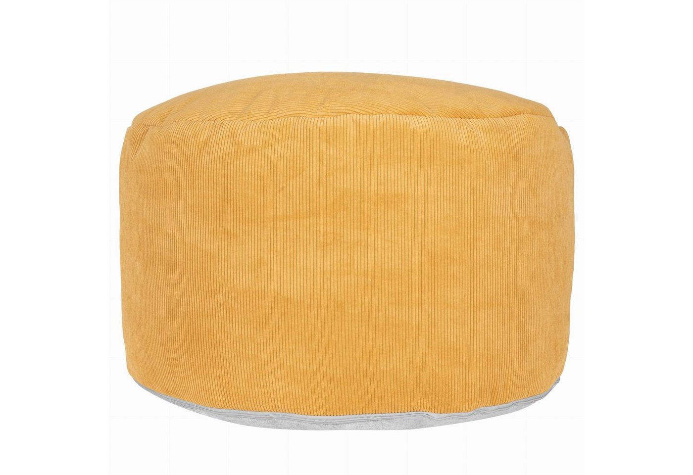 adekorhome Sitzsack Runder Hocker aus Cord 70x45cm Sitzpouf Bodenkissen Fußablage von adekorhome