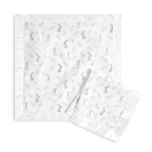 Aden + Anais™ Essentials Baumwoll-Musselin-Schmusetücher Blushing Bunnies in 2er-Packung von aden + anais