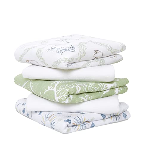 Aden + Anais™ Essentials Baumwoll-Musselin-Spucktücher Harmony in 5er-Packung von aden + anais