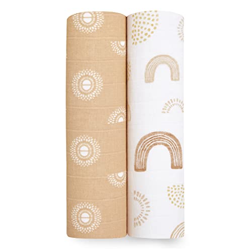 aden + anais™ große Baumwoll-Musselin-Pucktücher Keep Rising in 2er-Packung von aden + anais