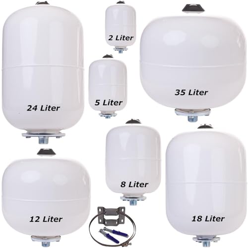 Ausdehnungsgefäß für Trinkwasseranlagen von 2-35 Liter nach Auswahl | 35 Liter + Halterung von adena