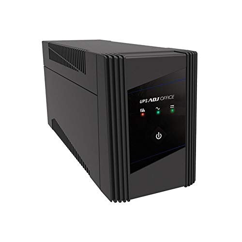 ADJ Office Serie 1200VA Unterbrechungsfreie Stromversorgung Line Interactive Ups 820 Watt Sinuswelle Simulierte AVR 2 Schuko-Ausgänge USB 1 Batterie 12 V 7 Ah (LxBxH 292 x 100 x 140 mm) von adj