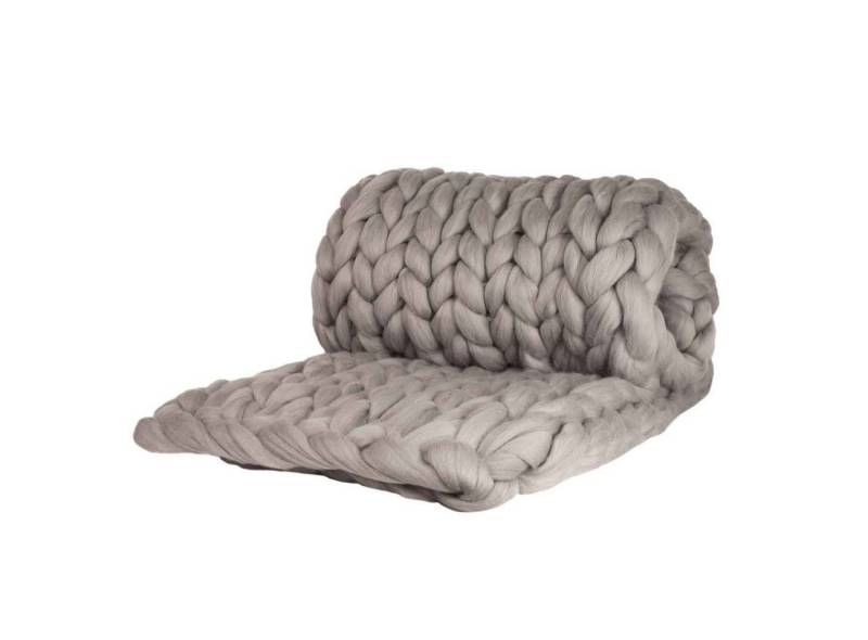 adorist Tagesdecke, Wolldecke Cosima Chunky Knit small 80x130cm, hellgrau von adorist