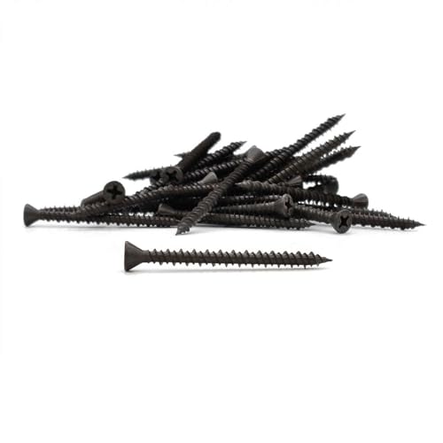 adunox Faserplattenschrauben 3,9 x 35mm - 500 Stück mit Hi-Lo-Gewinde, PH2, Gipsfaserplattenschraube phosphatiert von adunox