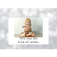 Lustige Puppe Magnet Stationär Humor "Cardio" Abenteuer Von Claudia von adventuresofclaudia