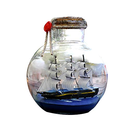 Drift-Flaschen-Dekor, Segelboot in Wunschflasche, Glaskorkflaschen, Piratenschiff in einer Flasche, Bastelset, nautische Heimdekorationen, Geschenke, Handwerk von æ—