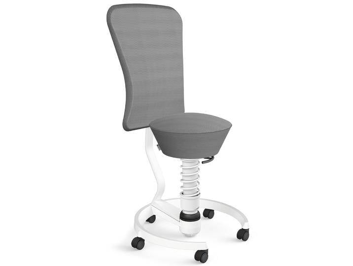 AERIS SWOPPER AIR MIT ROLLEN UND LEHNE - Swopper Standard Grau Gestell Weiß Mesh-Gewebe AIR AERIS SWOPPER AIR MIT ROLLEN UND LEHNE - Swopper Standard Grau Gestell Weiß Mesh-Gewebe AIR von aeris-swopper