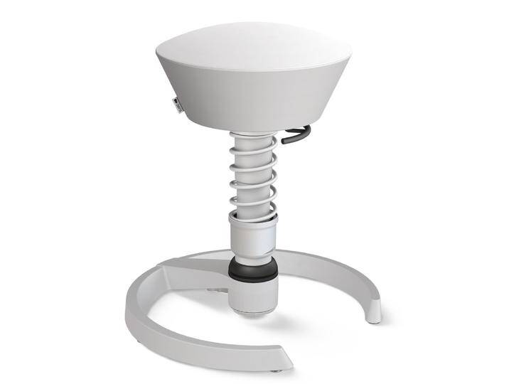 AERIS SWOPPER MIT GLEITER - Swopper Standard Kunstleder Weiß Gestell Hellgrau metallic von aeris-swopper