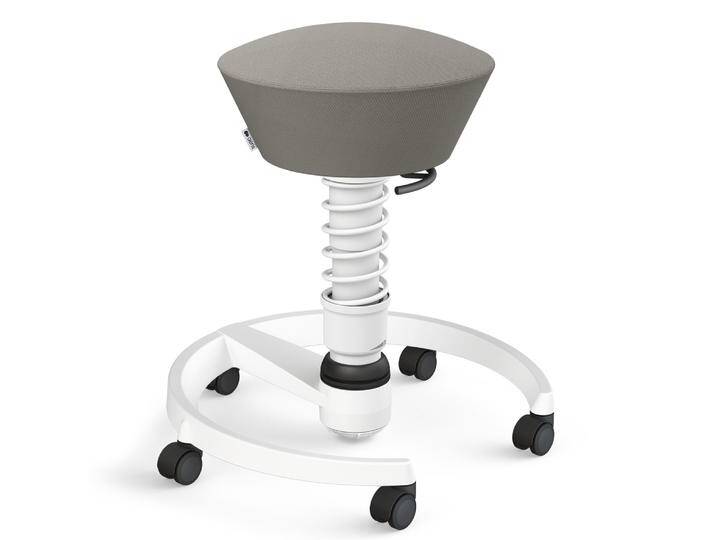 AERIS SWOPPER MIT ROLLEN - Swopper Standard Wollmischung Grau Gestell Weiß AERIS SWOPPER MIT ROLLEN - Swopper Standard Wollmischung Grau Gestell Weiß von aeris-swopper