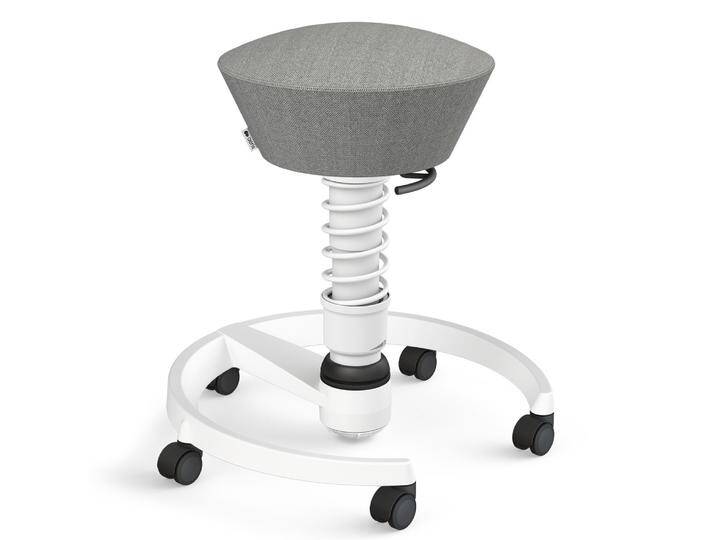 AERIS SWOPPER MIT ROLLEN - Swopper Standard Wollmischung meliert Steingrau meliert Gestell Weiß AERIS SWOPPER MIT ROLLEN - Swopper Standard Wollmischung meliert Steingrau meliert Gestell Weiß von aeris-swopper